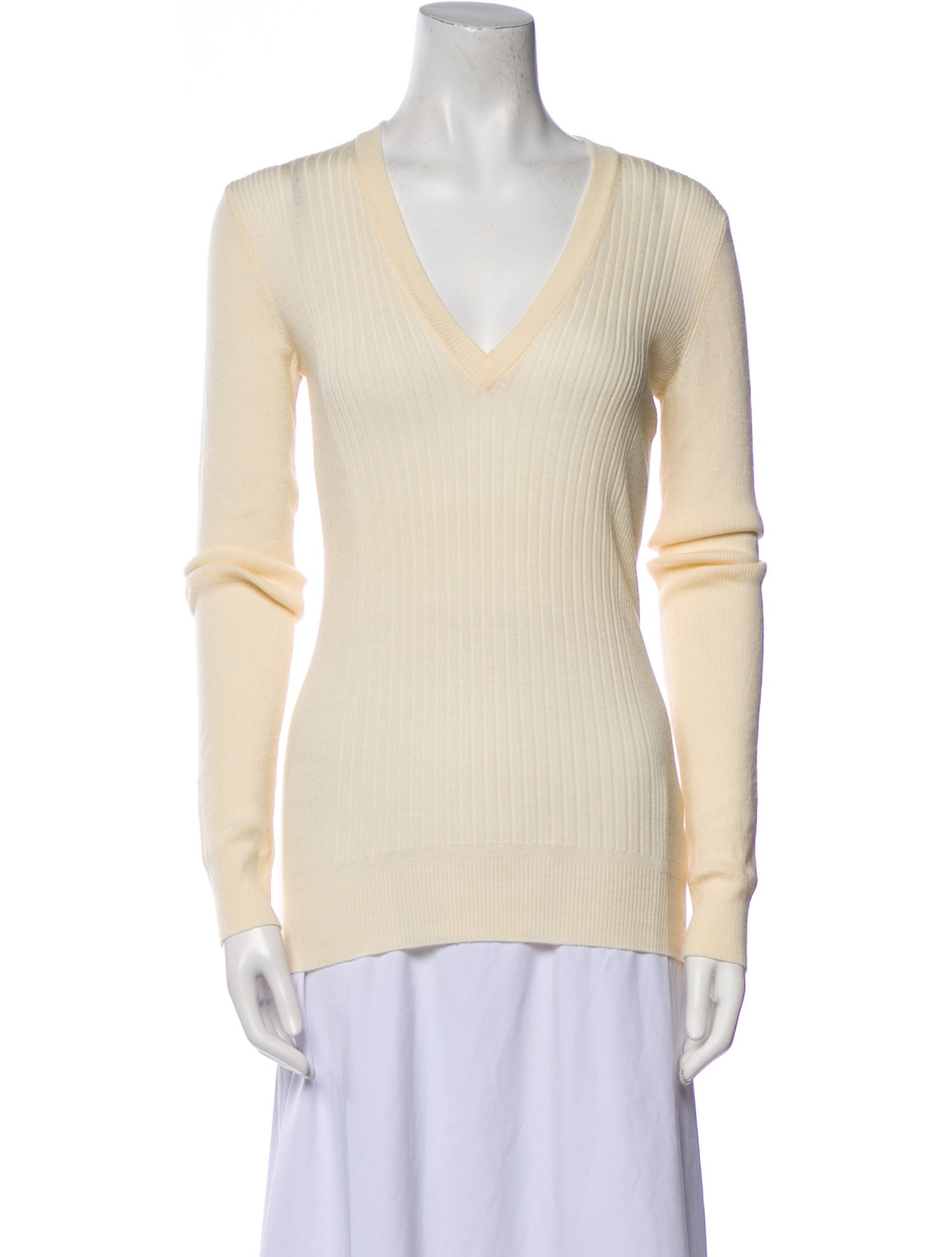 Dolce & Gabbana Cashmere Plunge Neckline Sweater