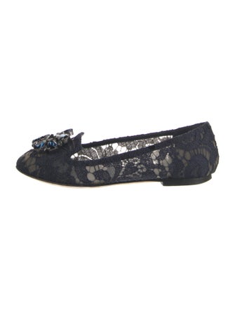 Dolce & Gabbana Lace Lace Pattern Ballet Flats