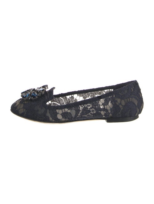 Dolce & Gabbana Lace Lace Pattern Ballet Flats