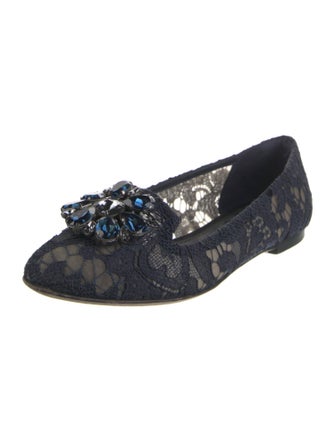 Dolce & Gabbana Lace Lace Pattern Ballet Flats