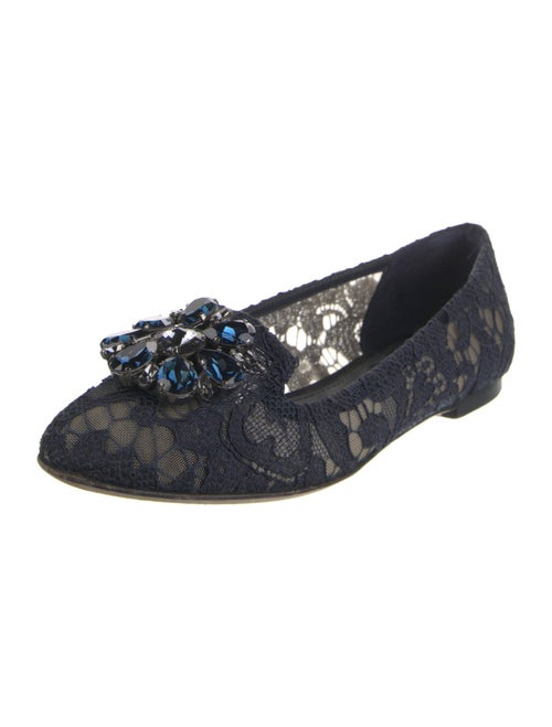 Dolce & Gabbana Lace Lace Pattern Ballet Flats