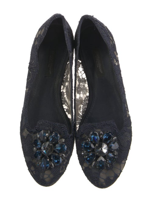 Dolce & Gabbana Lace Lace Pattern Ballet Flats