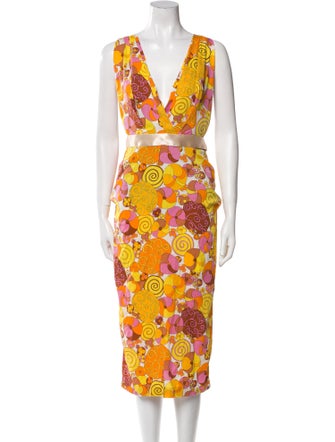 Dolce & Gabbana Silk Midi Length Dress