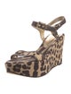 Dolce & Gabbana Canvas Animal Print Sandals