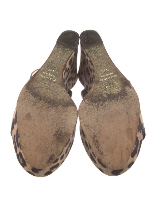 Dolce & Gabbana Canvas Animal Print Sandals