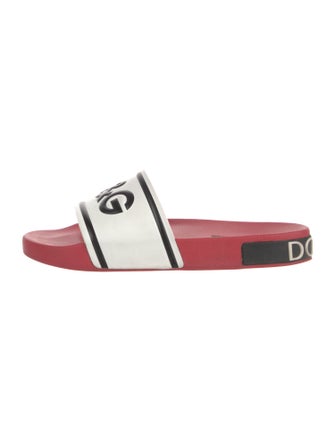 Dolce & Gabbana Signature Logo Rubber Slides