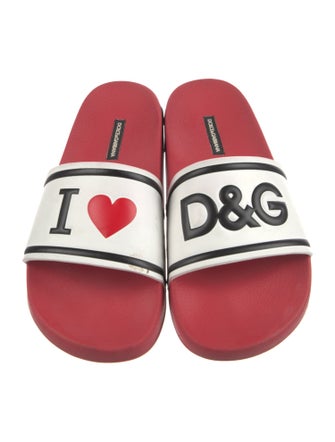 Dolce & Gabbana Signature Logo Rubber Slides