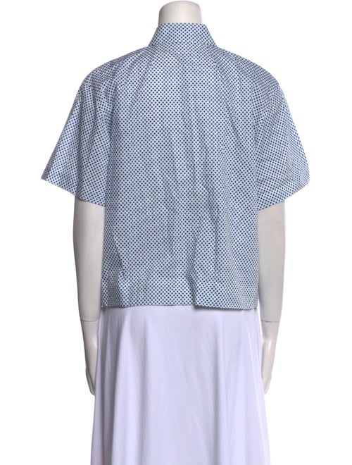 Dolce & Gabbana Polka Dot Print Short Sleeve Button-Up Top