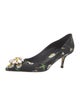 Dolce & Gabbana Floral Print Crystal Embellishments Pumps