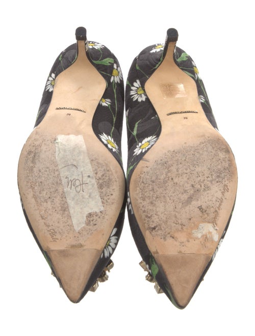 Dolce & Gabbana Floral Print Crystal Embellishments Pumps