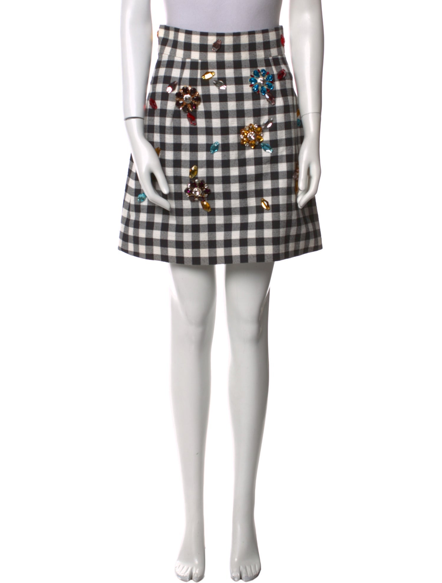 Dolce & Gabbana Plaid Print Mini Skirt