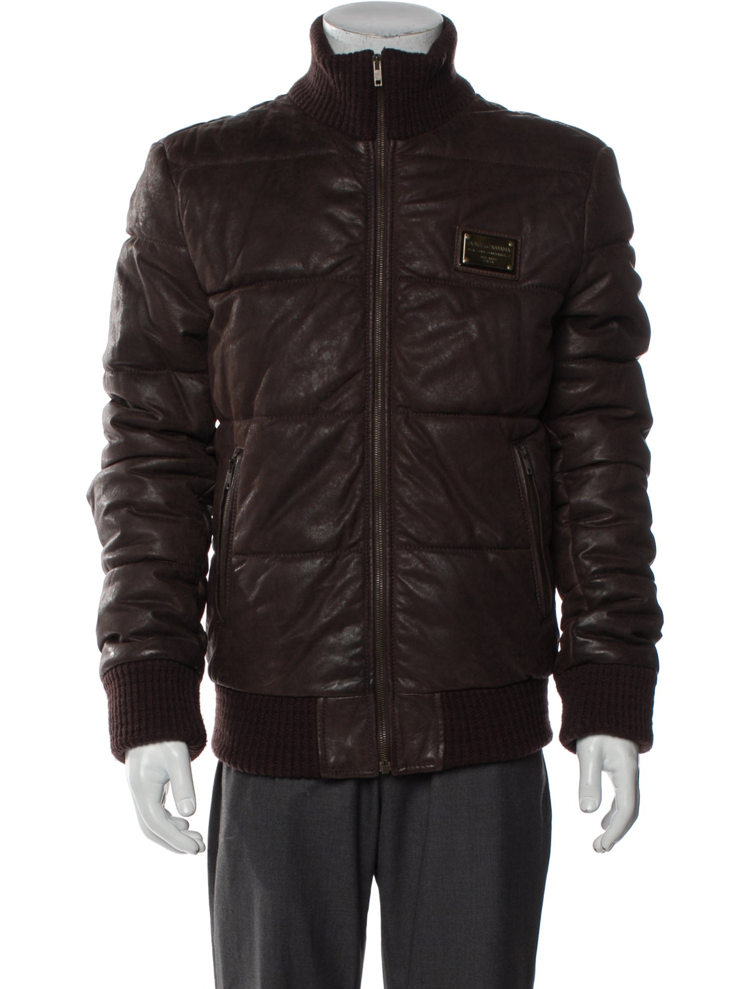 Dolce & Gabbana Lambskin Puffer Coat