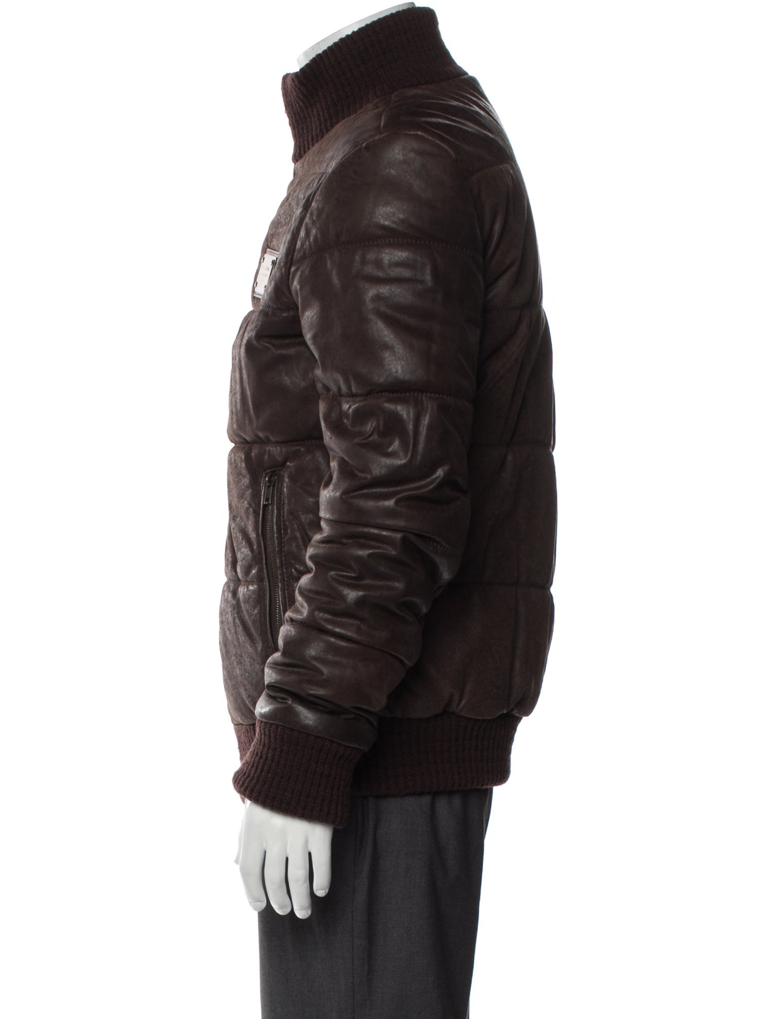 Dolce & Gabbana Lambskin Puffer Coat