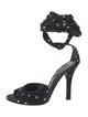 Dolce & Gabbana Satin Polka Dot Print Sandals