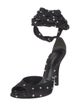 Dolce & Gabbana Satin Polka Dot Print Sandals