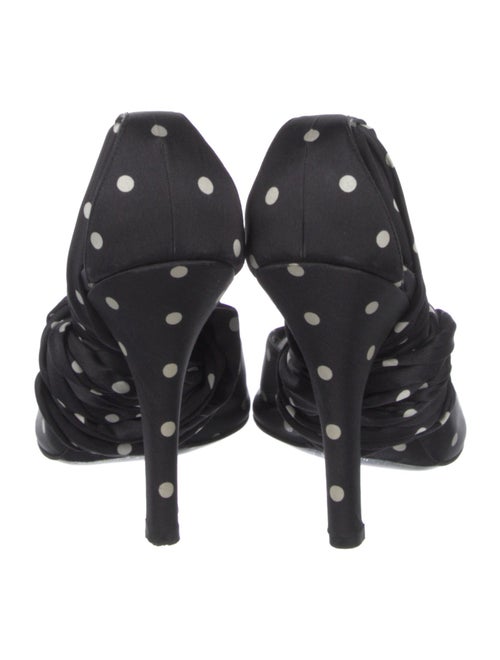 Dolce & Gabbana Satin Polka Dot Print Sandals