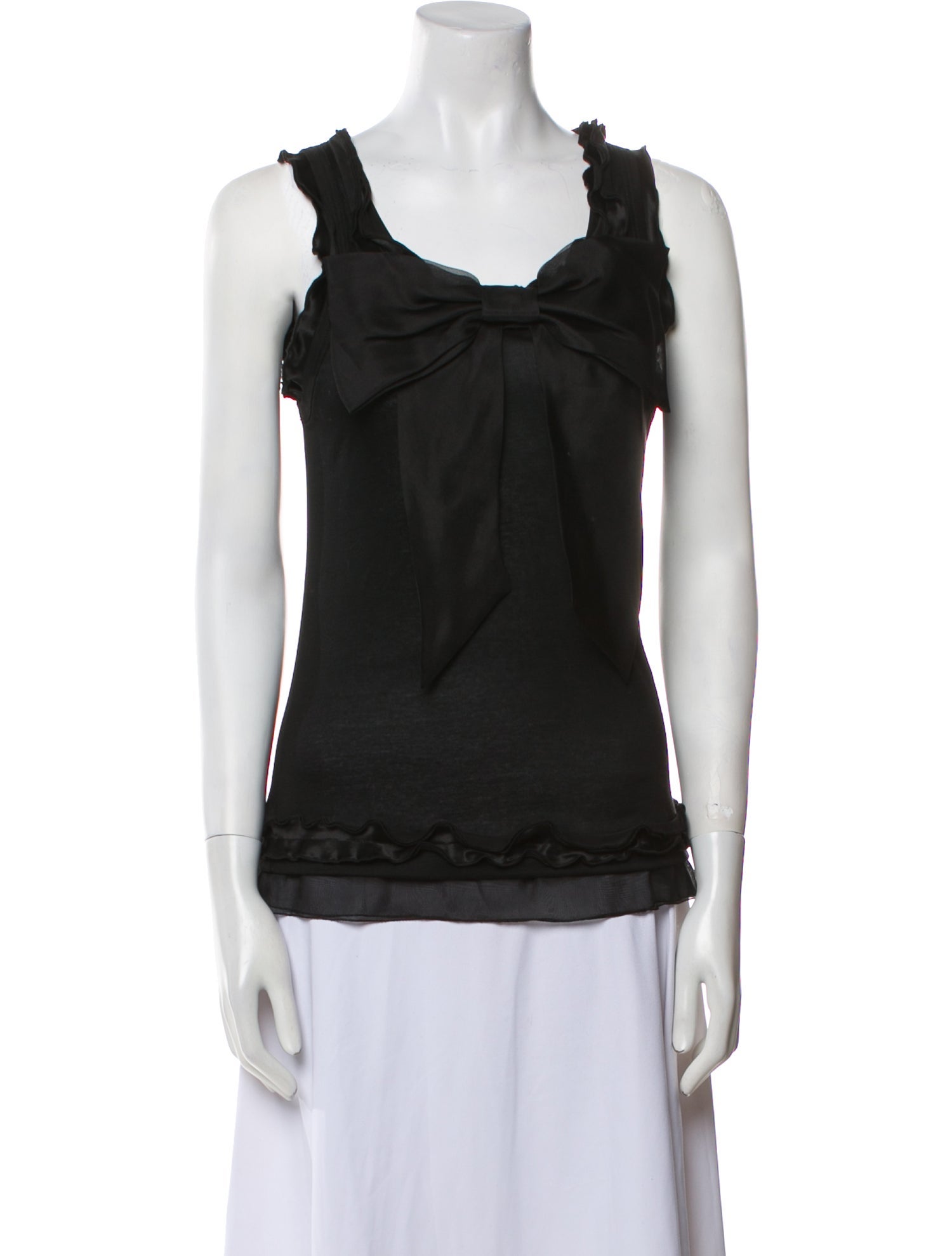 Dolce & Gabbana Silk Square Neckline Top
