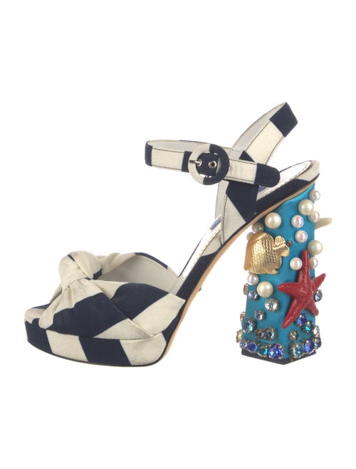 Dolce & Gabbana Canvas Printed Sandals
