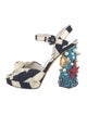 Dolce & Gabbana Canvas Printed Sandals