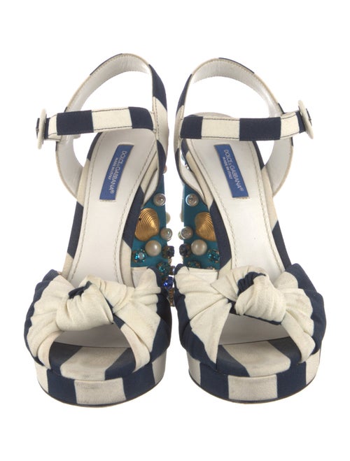 Dolce & Gabbana Canvas Printed Sandals