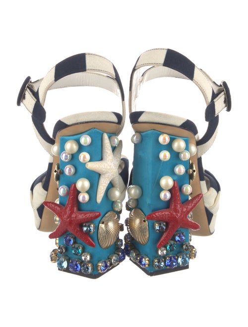 Dolce & Gabbana Canvas Printed Sandals