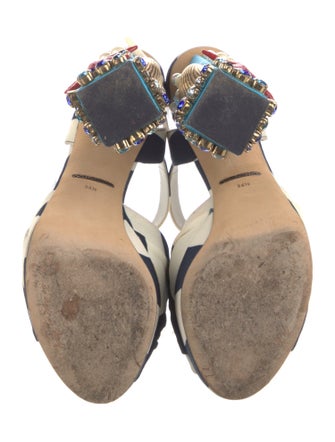 Dolce & Gabbana Canvas Printed Sandals