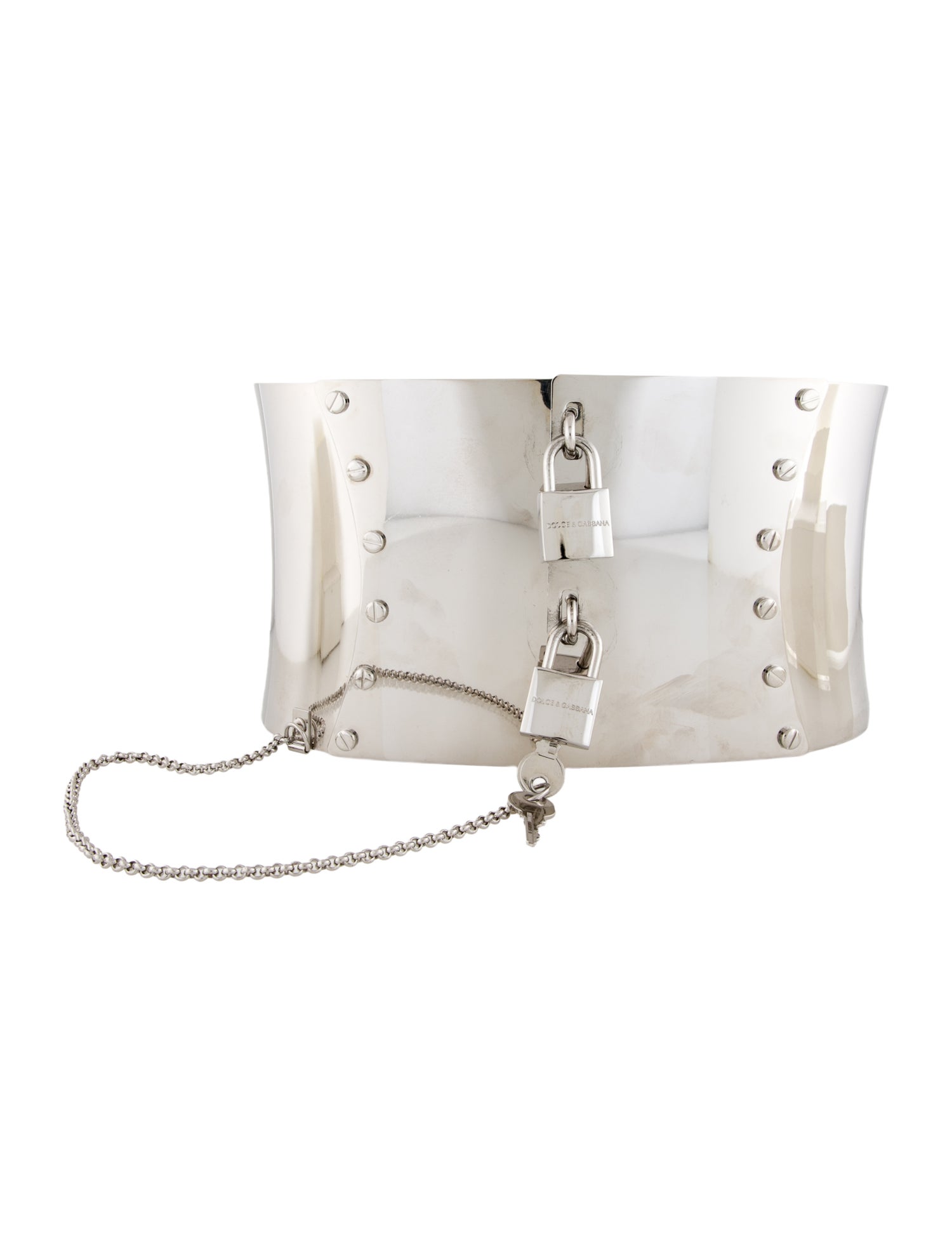 Dolce & Gabbana Wide Metal Waist Belt