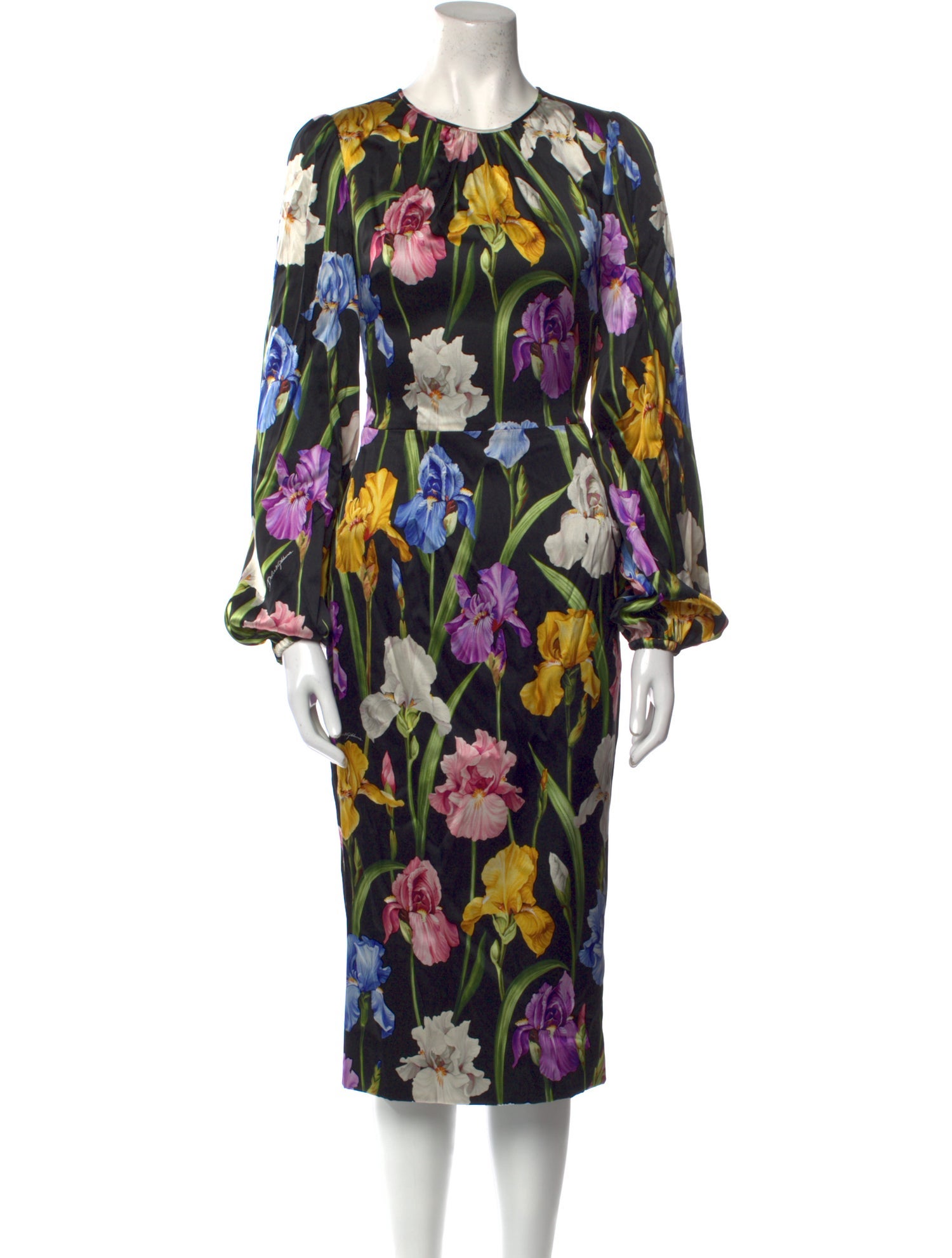 Dolce & Gabbana Silk Midi Length Dress w/ Tags