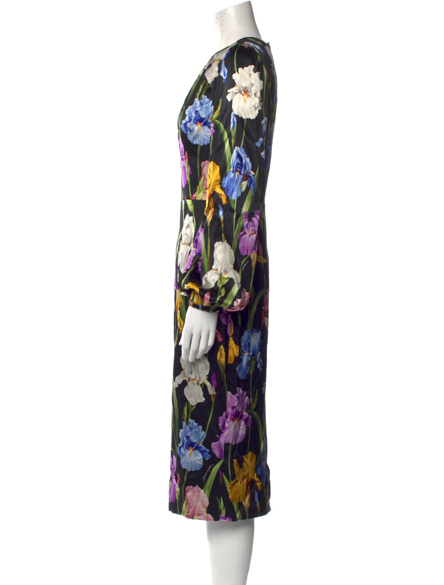 Dolce & Gabbana Silk Midi Length Dress w/ Tags