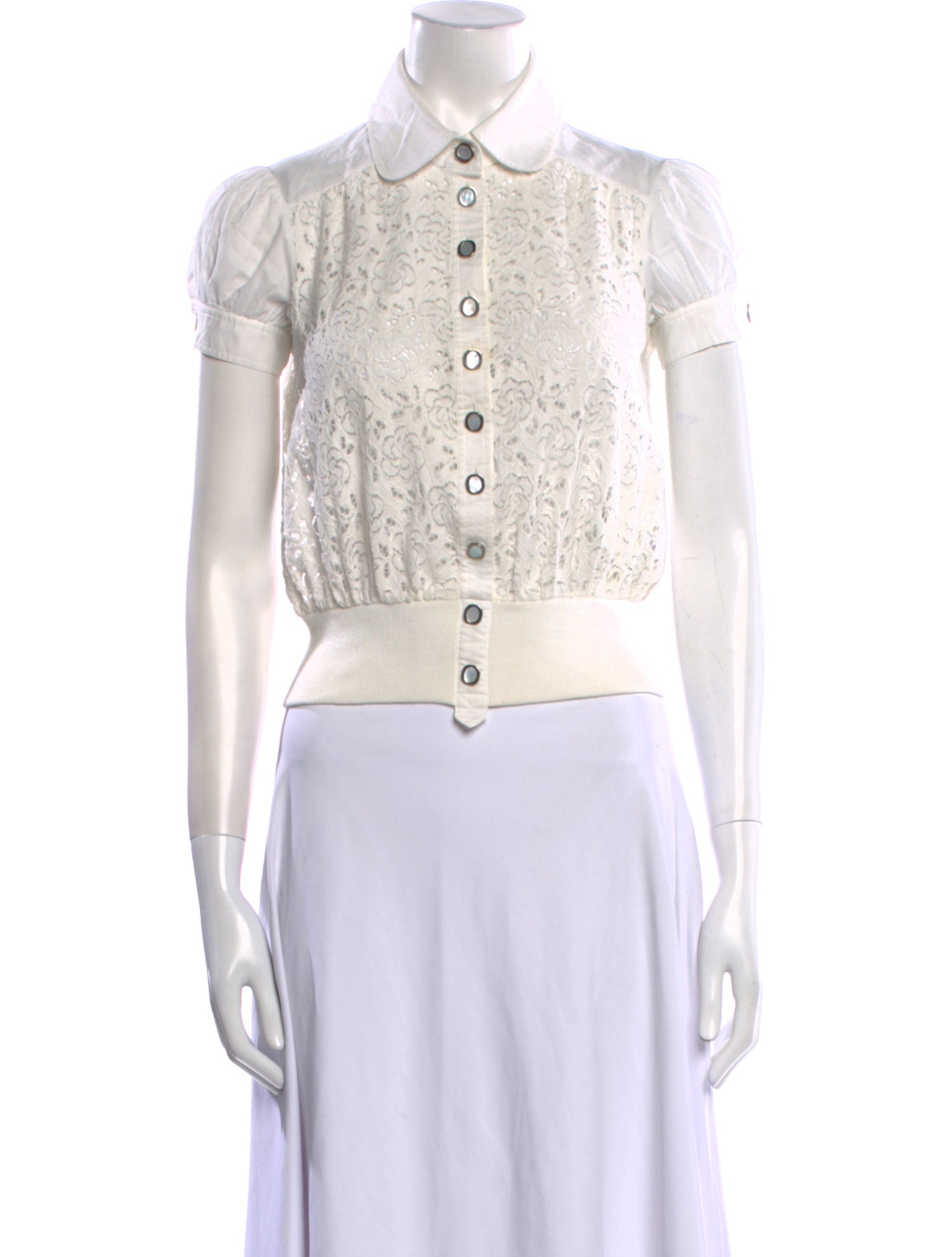 Dolce & Gabbana Short Sleeve Button-Up Top