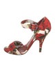 Dolce & Gabbana Printed Crystal Embellishments Sandals