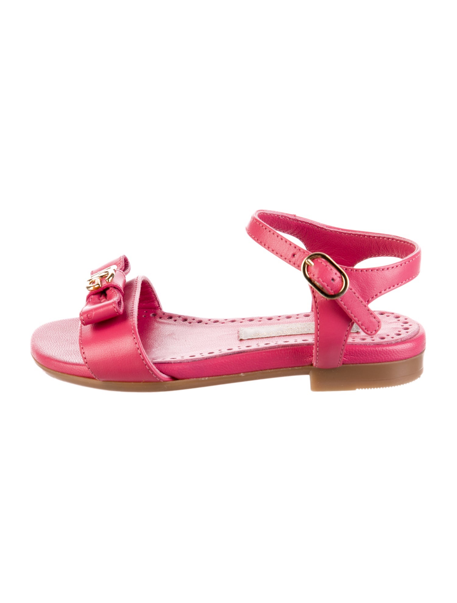 Dolce & Gabbana Girls' Solid Leather Flats