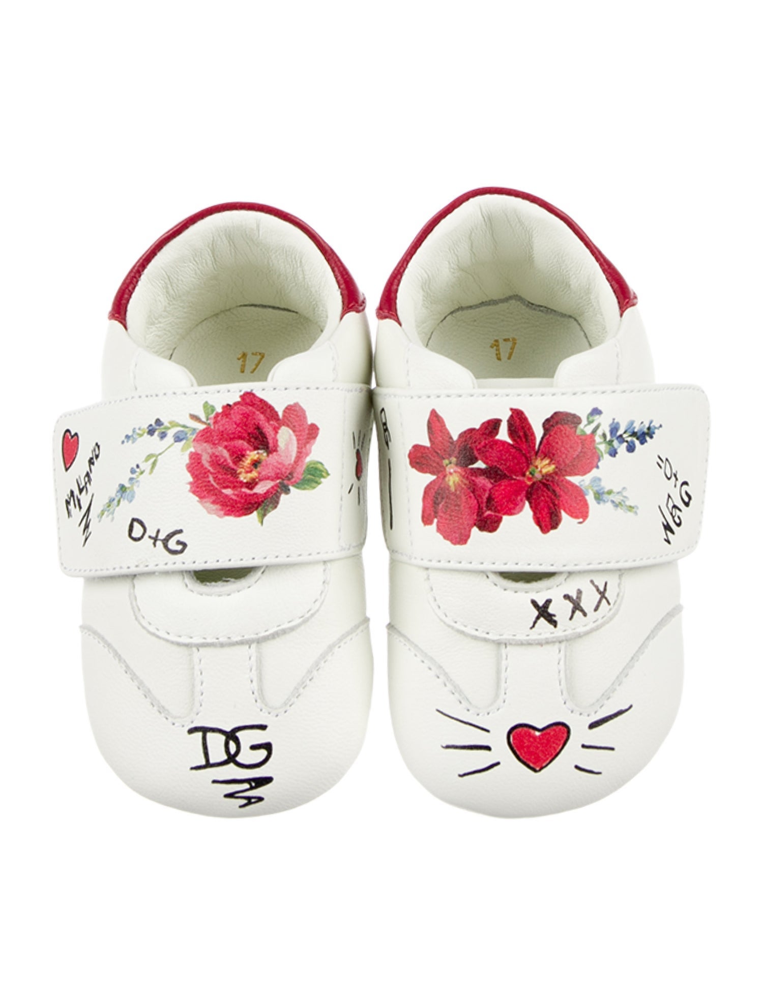 Dolce & Gabbana Infant Girls' Floral Leather Booties w/ Tags
