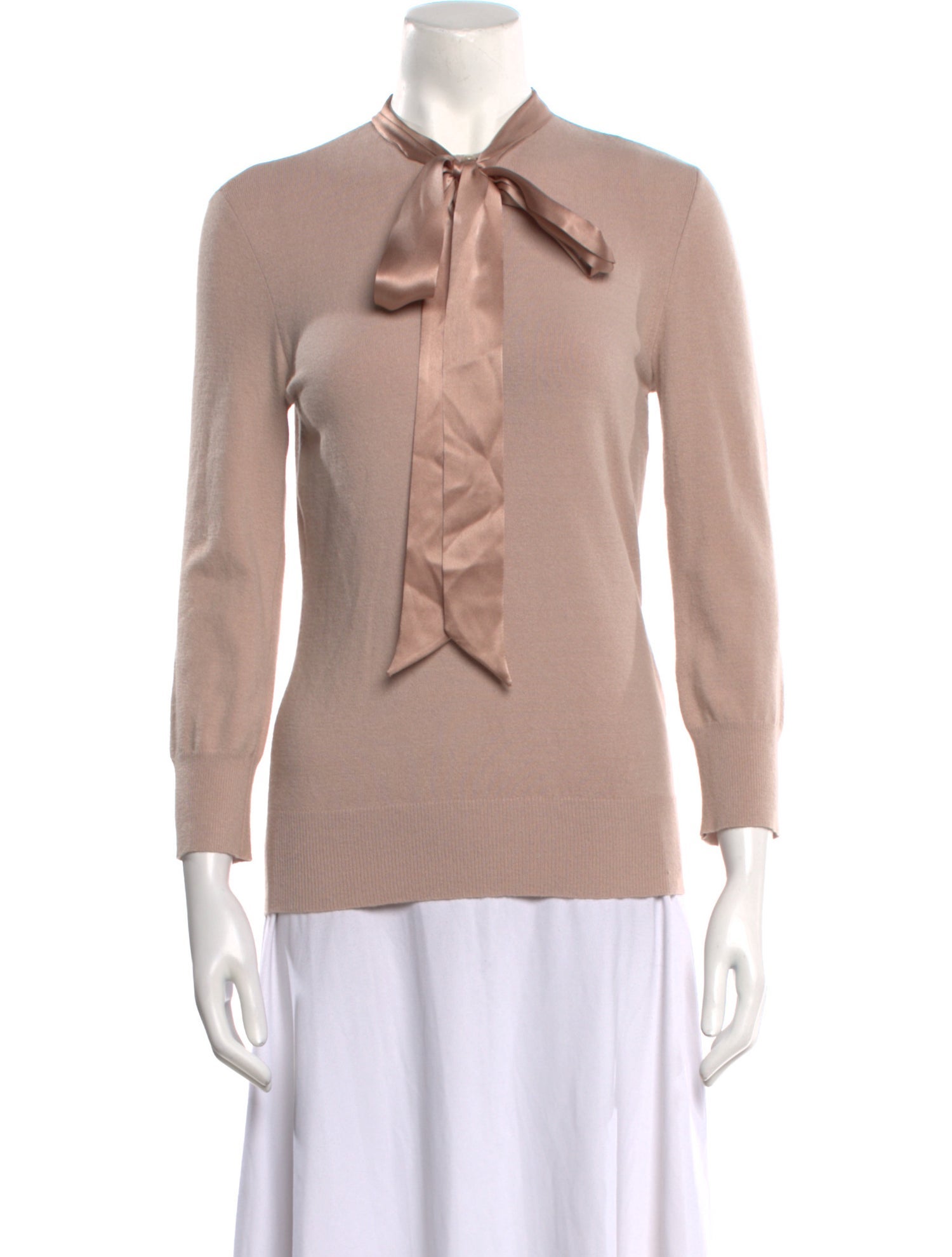 Dolce & Gabbana Virgin Wool Tie Neck Sweater