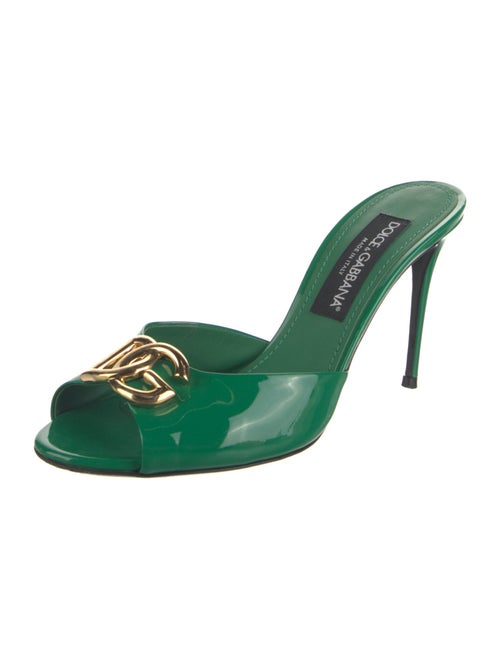 Dolce & Gabbana GG Signature Patent Leather Mules
