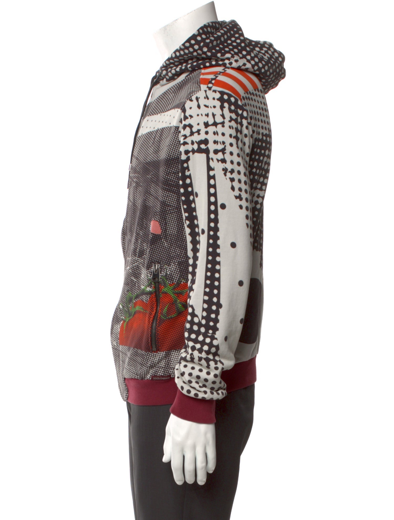 Dolce & Gabbana Printed Mock Neck Hoodie