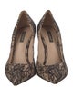 Dolce & Gabbana Leather Lace Pattern Pumps