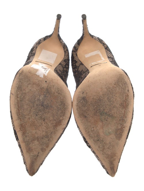 Dolce & Gabbana Leather Lace Pattern Pumps