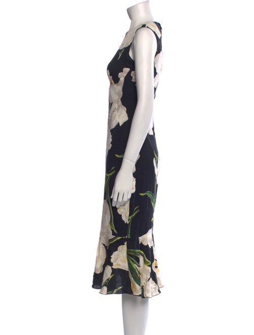 Dolce & Gabbana Floral Print Midi Length Dress