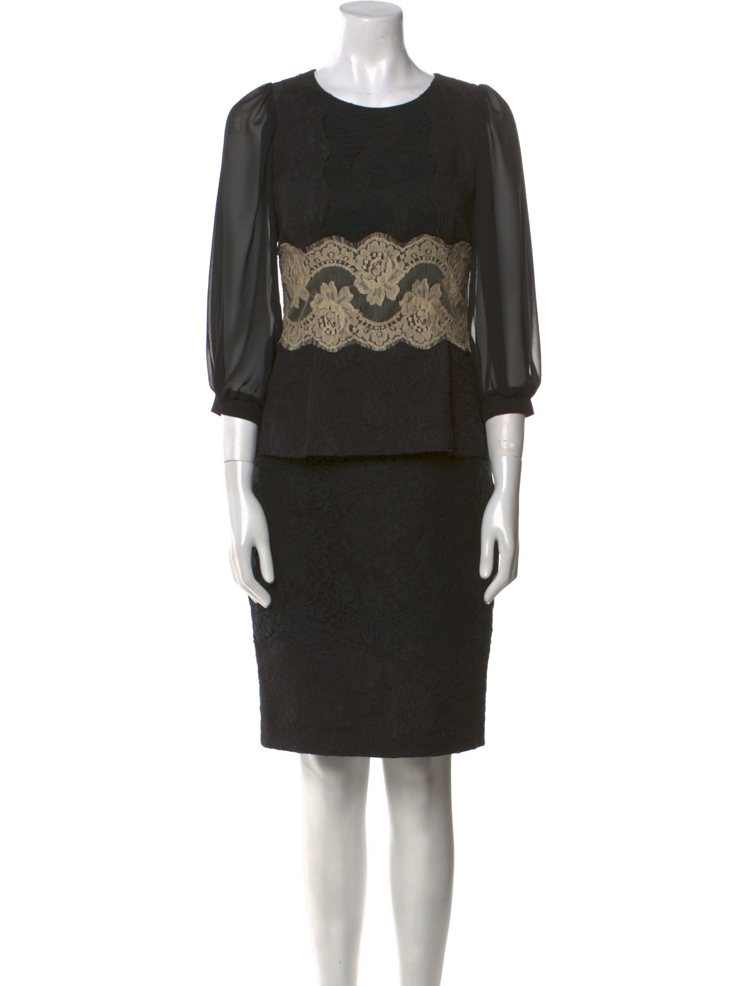 Dolce & Gabbana Crew Neck Knee-Length Dress