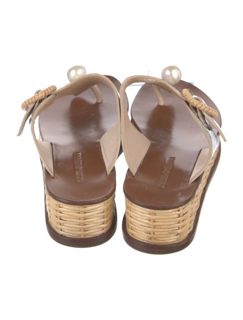 Dolce & Gabbana Patent Leather Floral Print Flip Flops