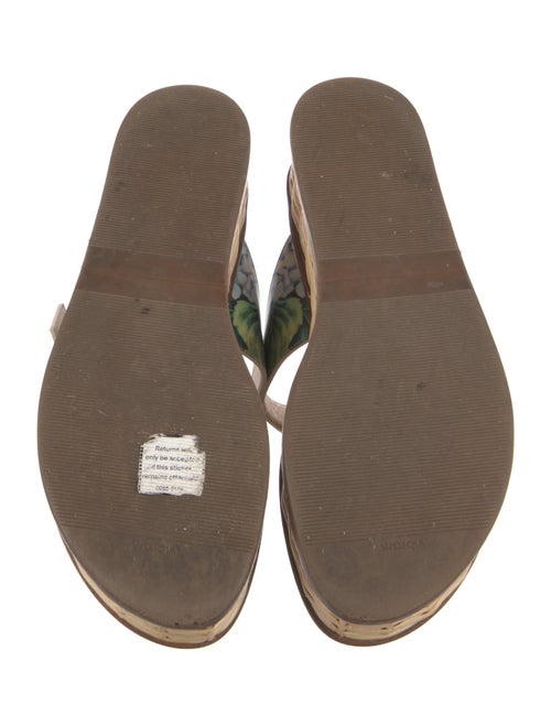 Dolce & Gabbana Patent Leather Floral Print Flip Flops