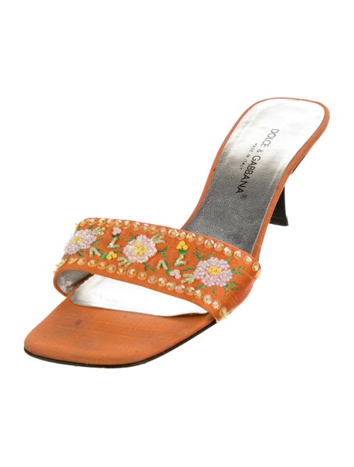 Dolce & Gabbana Beaded Accents Slides