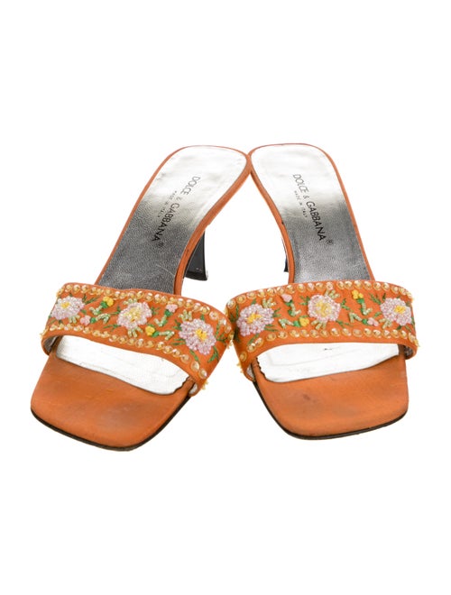 Dolce & Gabbana Beaded Accents Slides