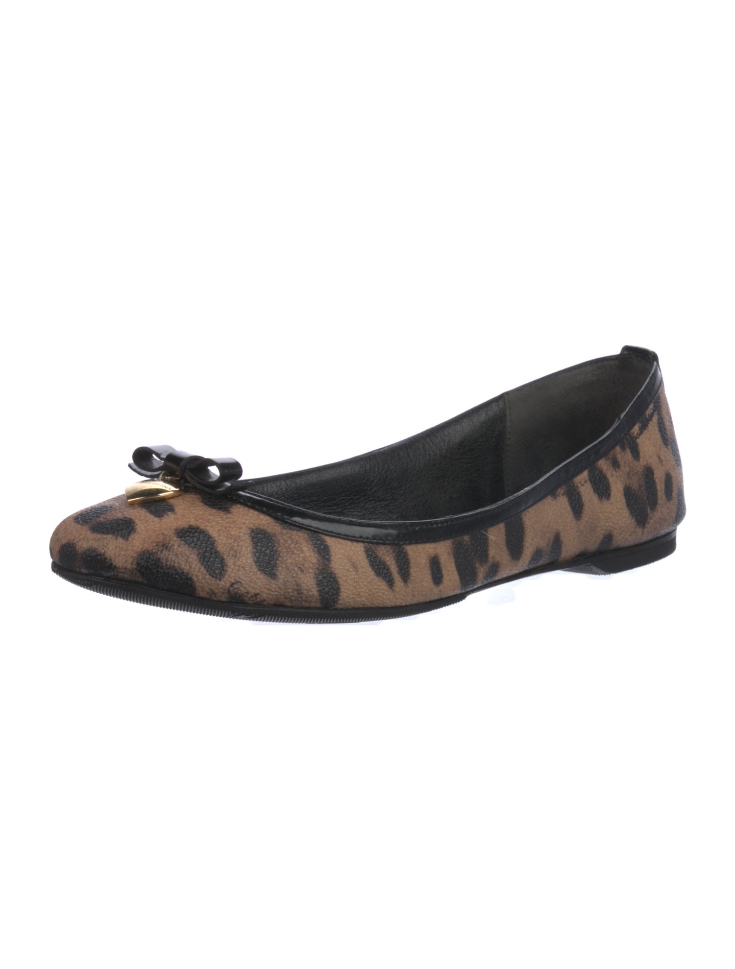 Dolce & Gabbana Calf Hair Animal Print Ballet Flats