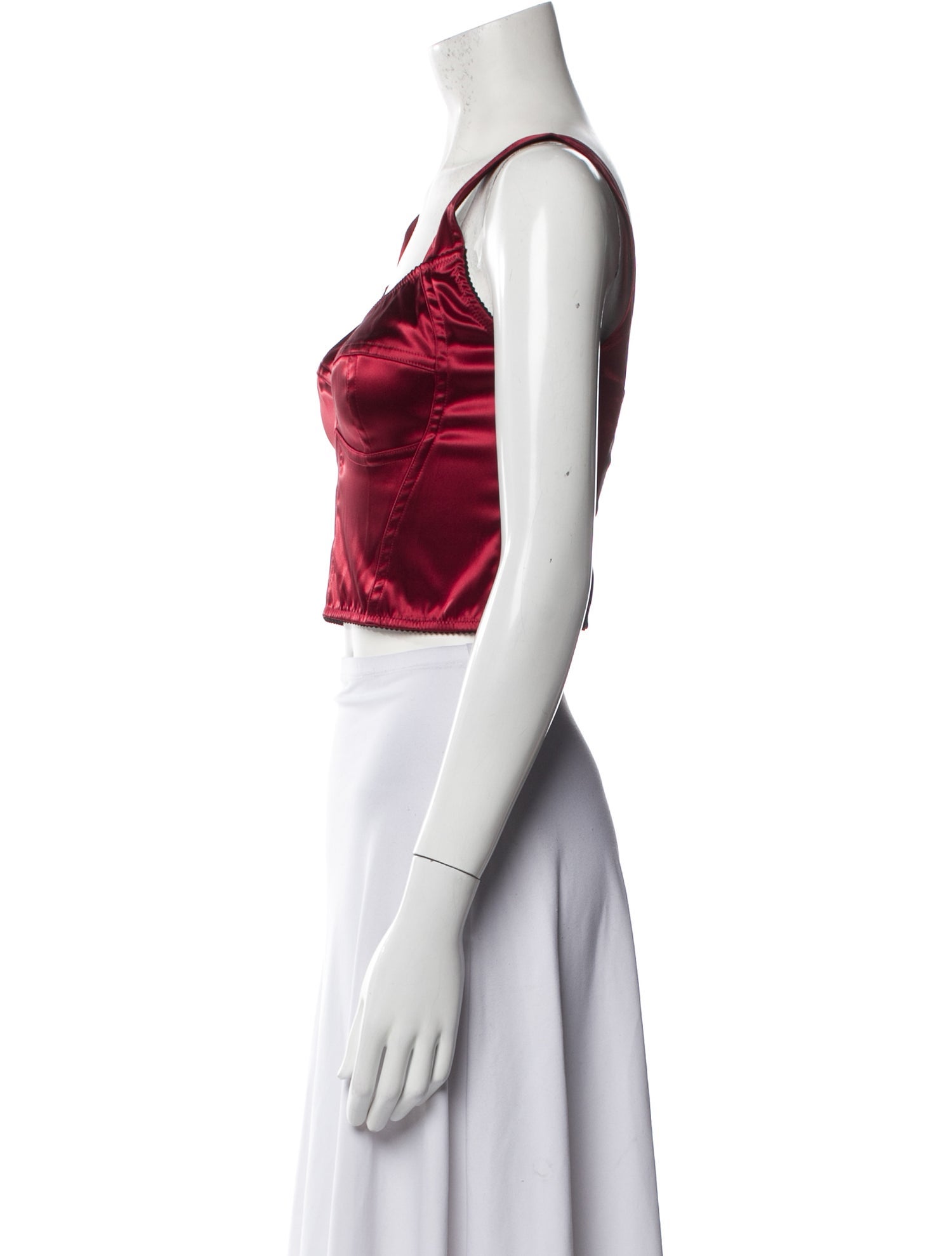 Dolce & Gabbana V-Neck Sleeveless Crop Top