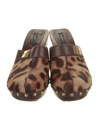 Dolce & Gabbana Ponyhair Animal Print Flats