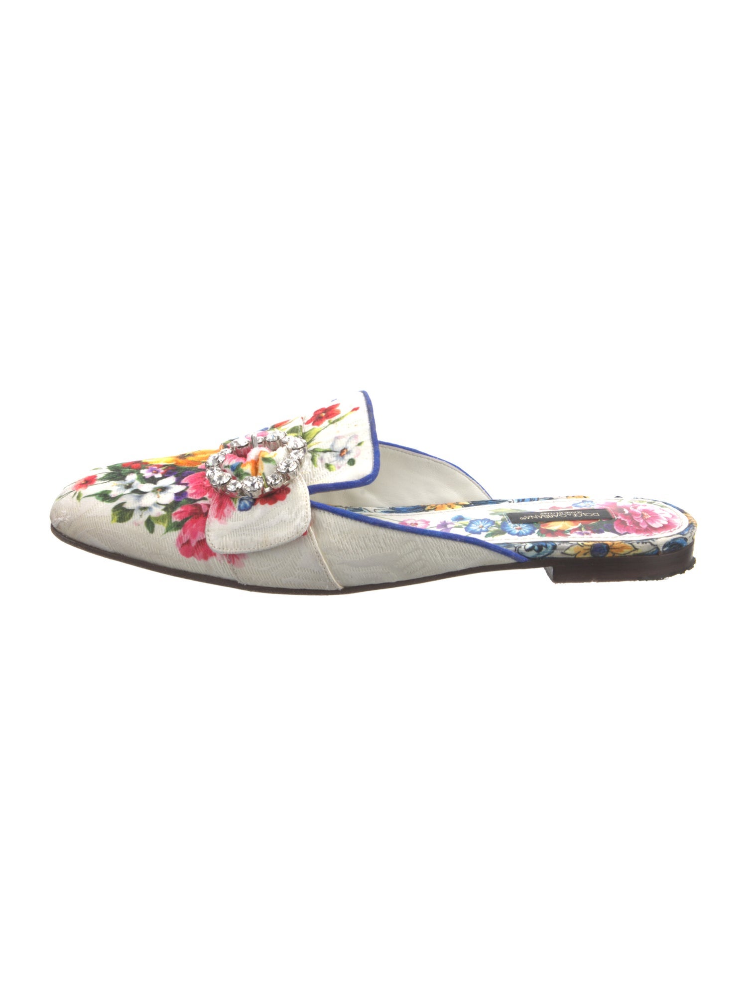 Dolce & Gabbana Canvas Floral Print Slides