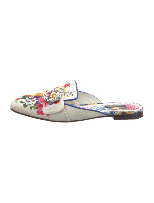 Dolce & Gabbana Canvas Floral Print Slides