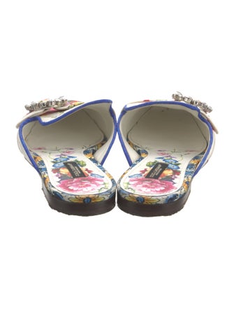 Dolce & Gabbana Canvas Floral Print Slides